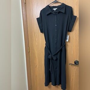 NWT Ophelia Rose Black Button Maxi Dress Size L